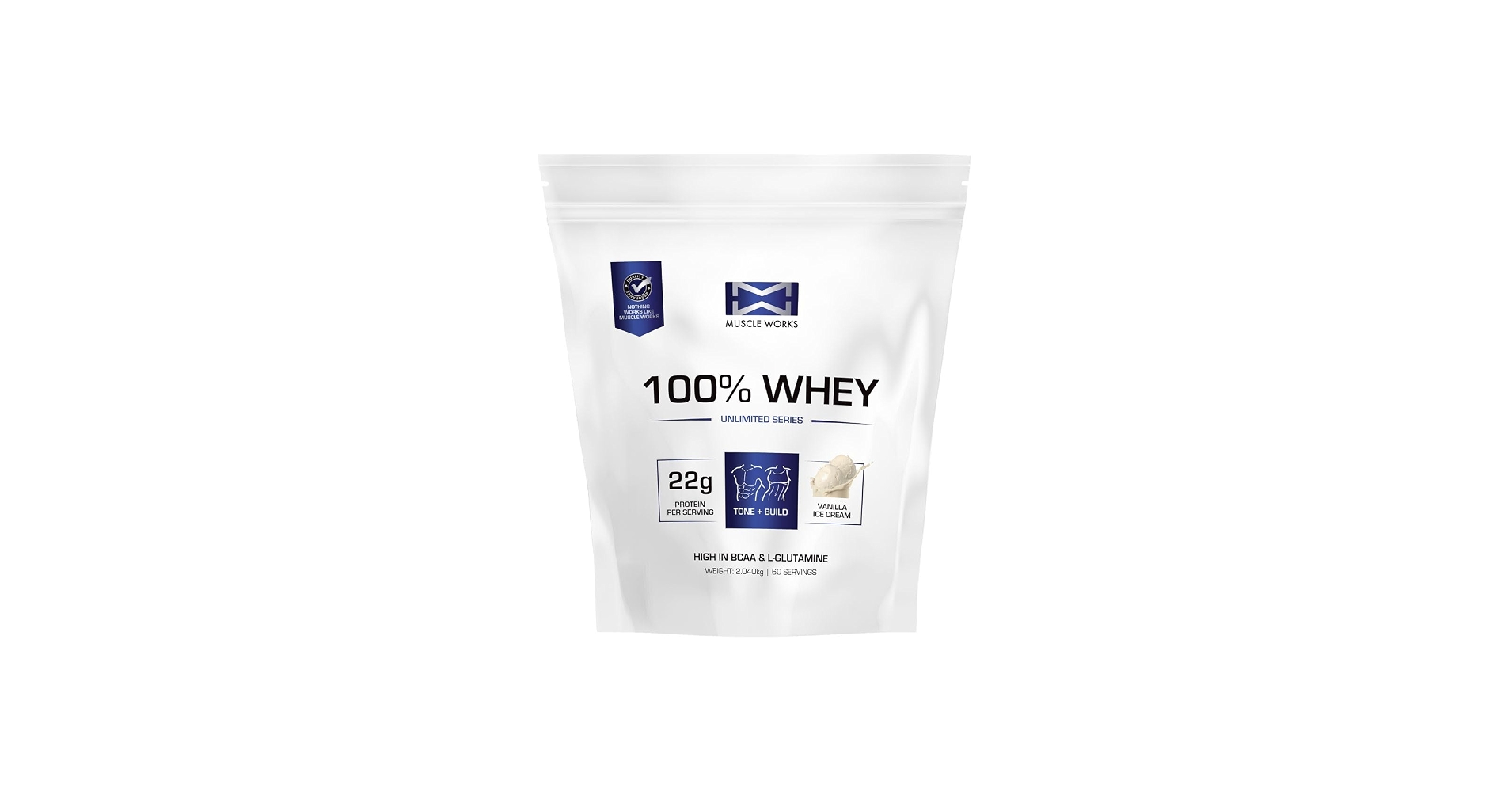 Muscle Works | 100% Whey | 1kg | Caramel | Vanilla